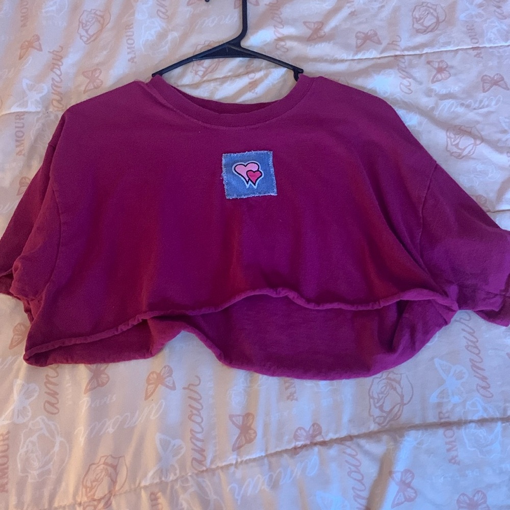 Maroon crop top large